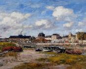 尤金 布丹 : The Port of Trouville, Low Tide